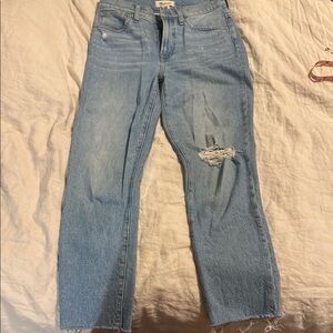 Women's Light Blue Distressed Madewell Perfect Vintage Jeans